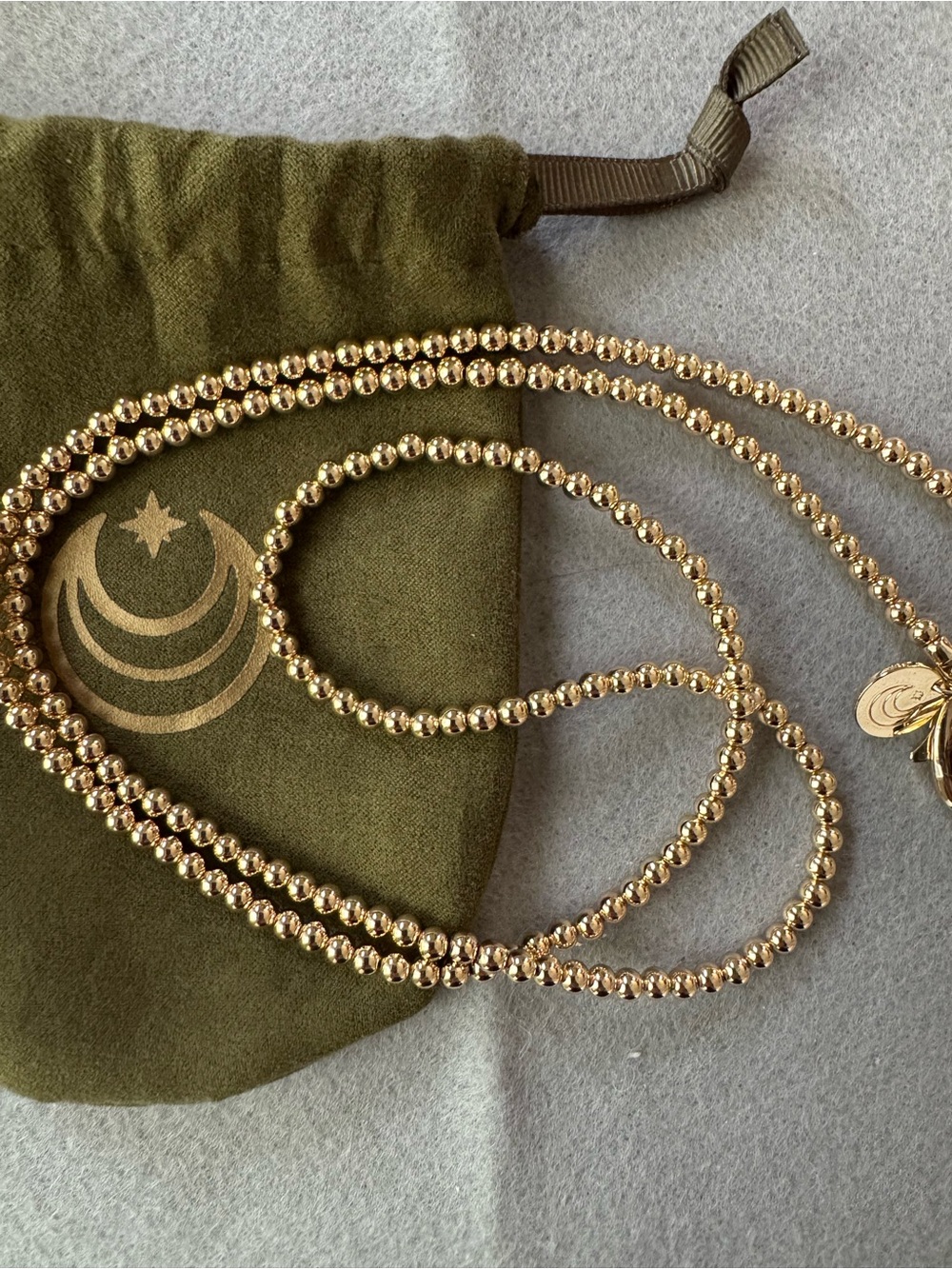 Jane Winn
Gold Beaded Necklace -
Double wrap or Single Loop
Total 32” length - Picture 2 of 6